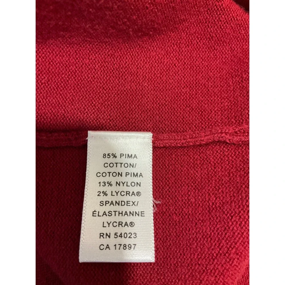 Banana‎ Republic Polo Burgundy Pima Cotton V-Neck Short Sleeve Pullover Shirt XL